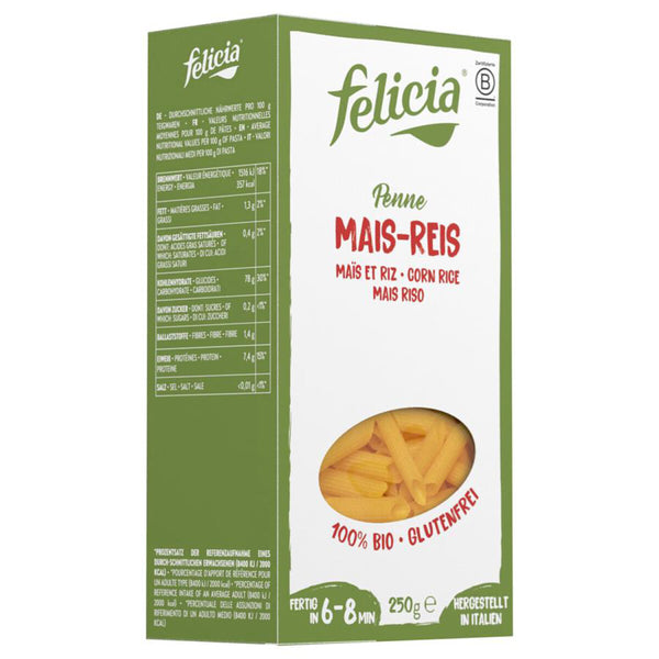 Felicia Bio Penne Mais Reis Teigwaren Nudeln Pasta glutenfrei –  easyglutenfree.shop