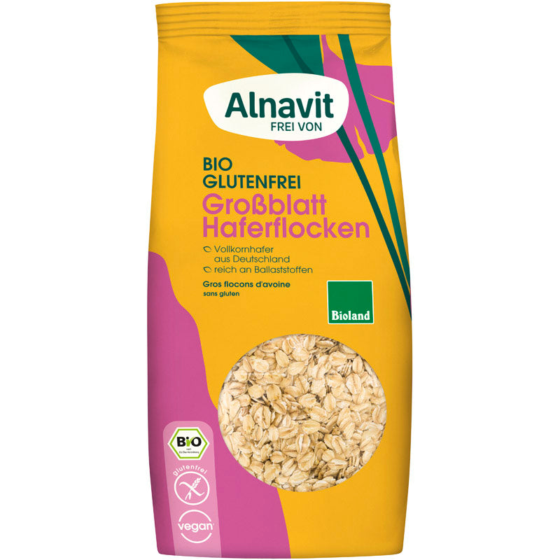 Alnavit Haferflocken Großblatt BIO glutenfrei weizenfrei vegan