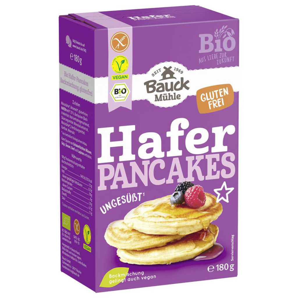 Bauck Hafer Pancake Backmischung Teigmischung glutenfrei weizenfrei