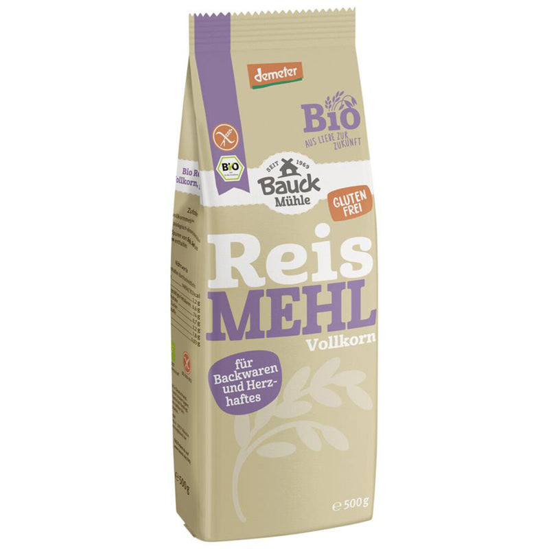 Bauck Reismehl Vollkorn demeter bio glutenfrei easy gluten free shop