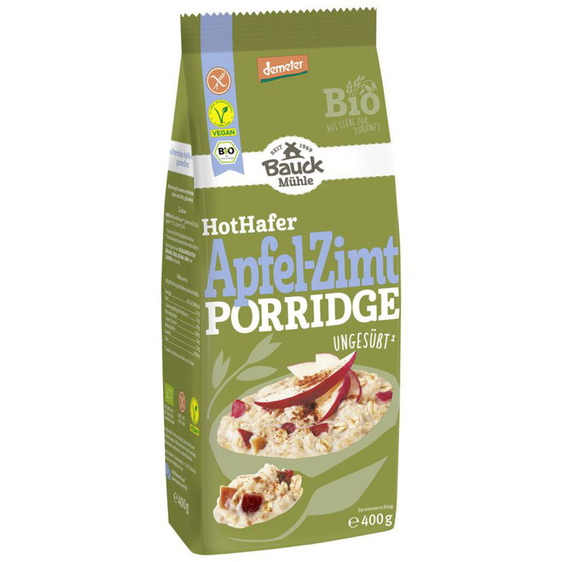 Bauckhof Hot Hafer Apfel Zimt Frühstücksbrei Porridge glutenfrei bio