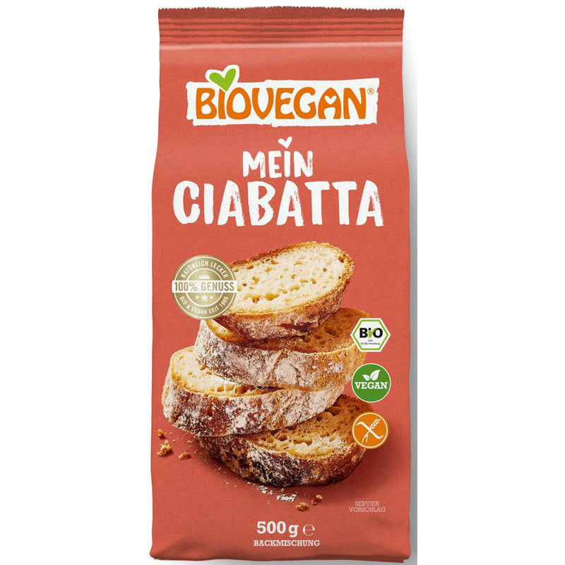 Biovegan Mein Ciabatta Brot Backmischung glutenfrei weizenfrei Bio