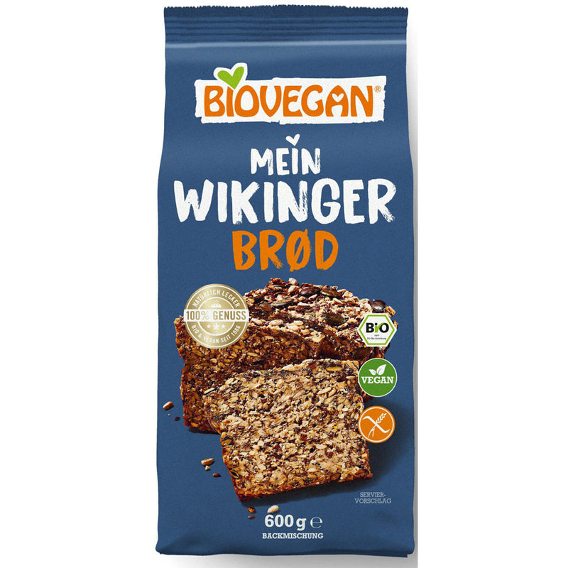 Biovegan Wikinger Brod Brot Backmischung glutenfrei weizenfrei bio