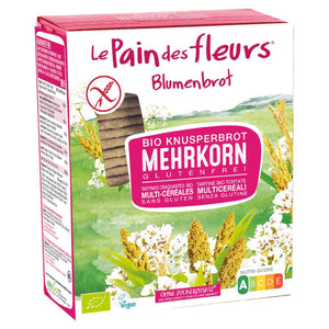 Blumenbrot Mehrkorn Knusperbrot glutenfrei Schnitten weizenfrei bio