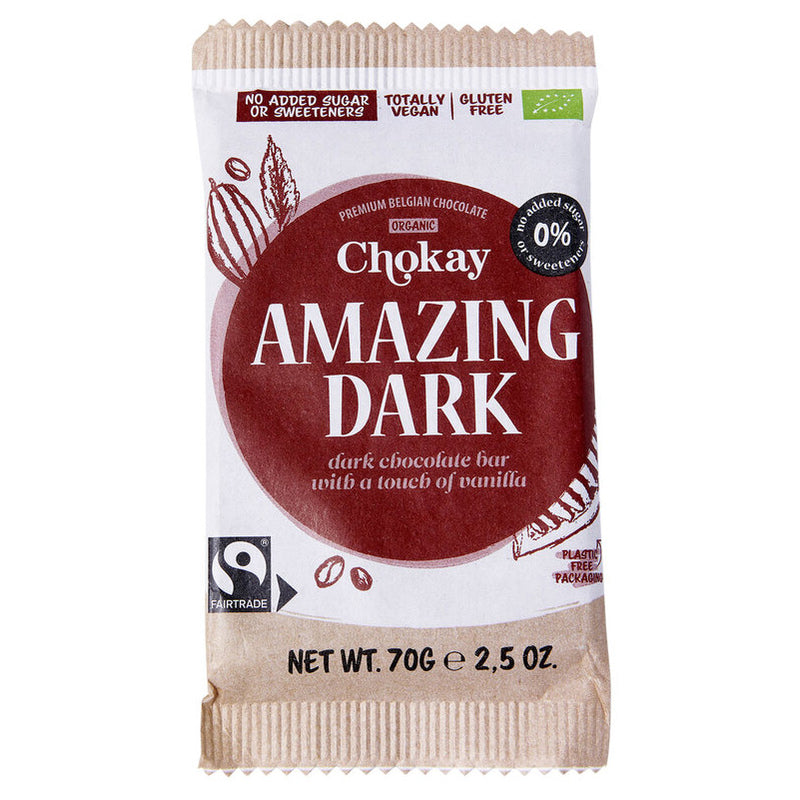 Chokay Amazing Dark Zartbitterschokolade glutenfrei vegan bio