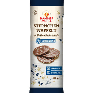 Hammermühle Sternchenwaffeln Vollmilchschokolade glutenfrei weizenfrei