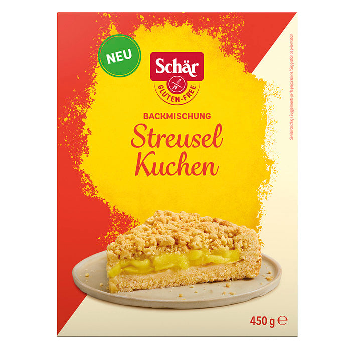 Schär Streuselkuchen Backmischung glutenfrei weizenfrei Zöliakie