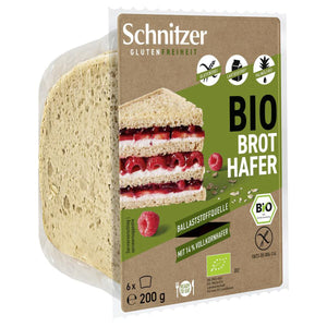 Schnitzer Brot Hafer in Scheiben glutenfrei weizenfrei laktosefrei bio