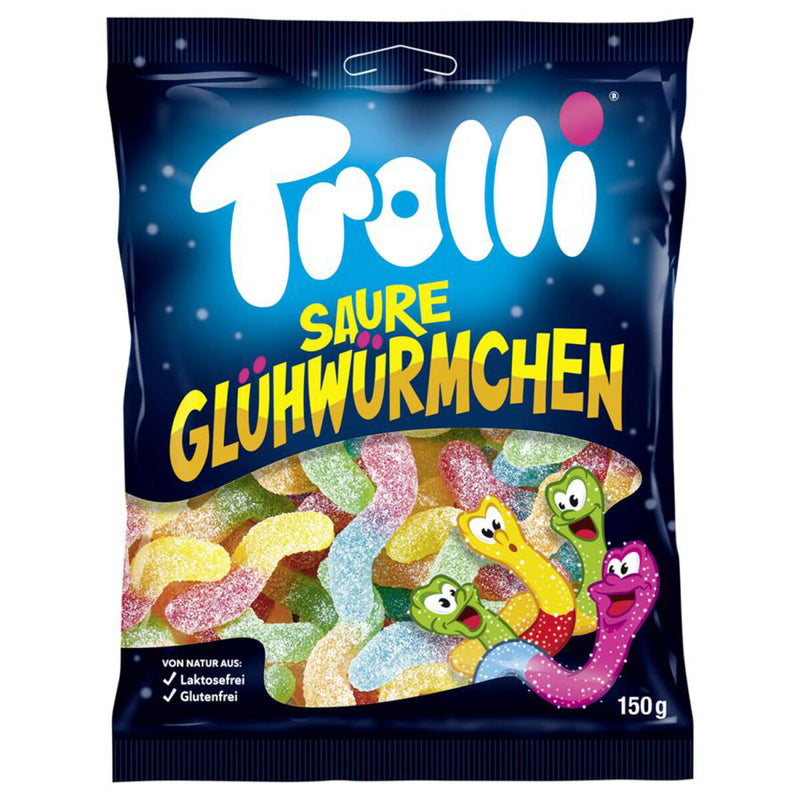 Trolli Saure Glühwürmchen Fruchtgummi glutenfrei weizenfrei