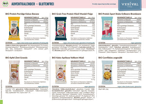 Adventkalender Box glutenfrei Müsli und Porridge Brei vegan bio