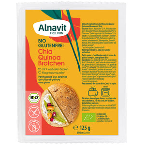 Alnavit Chia Quinoa Brötchen glutenfrei weizenfrei laktosefrei bio